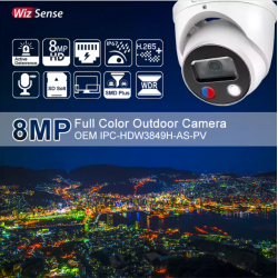 8 MP TiOC 2.0  Smart Dual Illumination Active Deterrence Fixed-focal Eyeball WizSense Network Camera